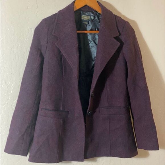 Pendleton Women’s Velvet Purple Blazer Sz 6 Petite - Picture 2 of 7